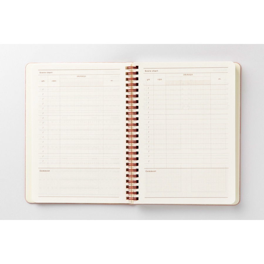 Sổ Planner Nhật Kí ARTBOX Hàn Quốc Bìa Màu Hồng Phấn In Chữ STEP BY STEP