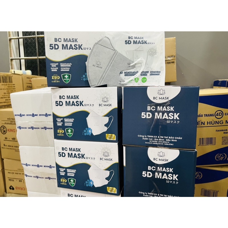 THÙNG 100c MIX ĐỦ MÀU KHẨU TRANG 5D BC