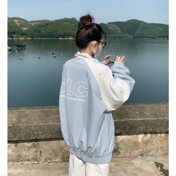 Áo Khoác Dù SLC LOGO MIDSIDE Nam Nữ Ulzzang Unisex Form Rộng Bomber Jacket - fammilyshop