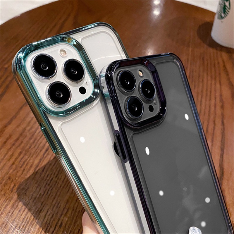 Ốp Điện Thoại for IPhone 14 Pro Max Trong Suốt Chống Sốc Mạ Viền Sang Trọng Cho for IPhone 14 13 12 Pro MAX 7P IPX Xr i12 11 Pro MAX XS X 7 + 8 Plus