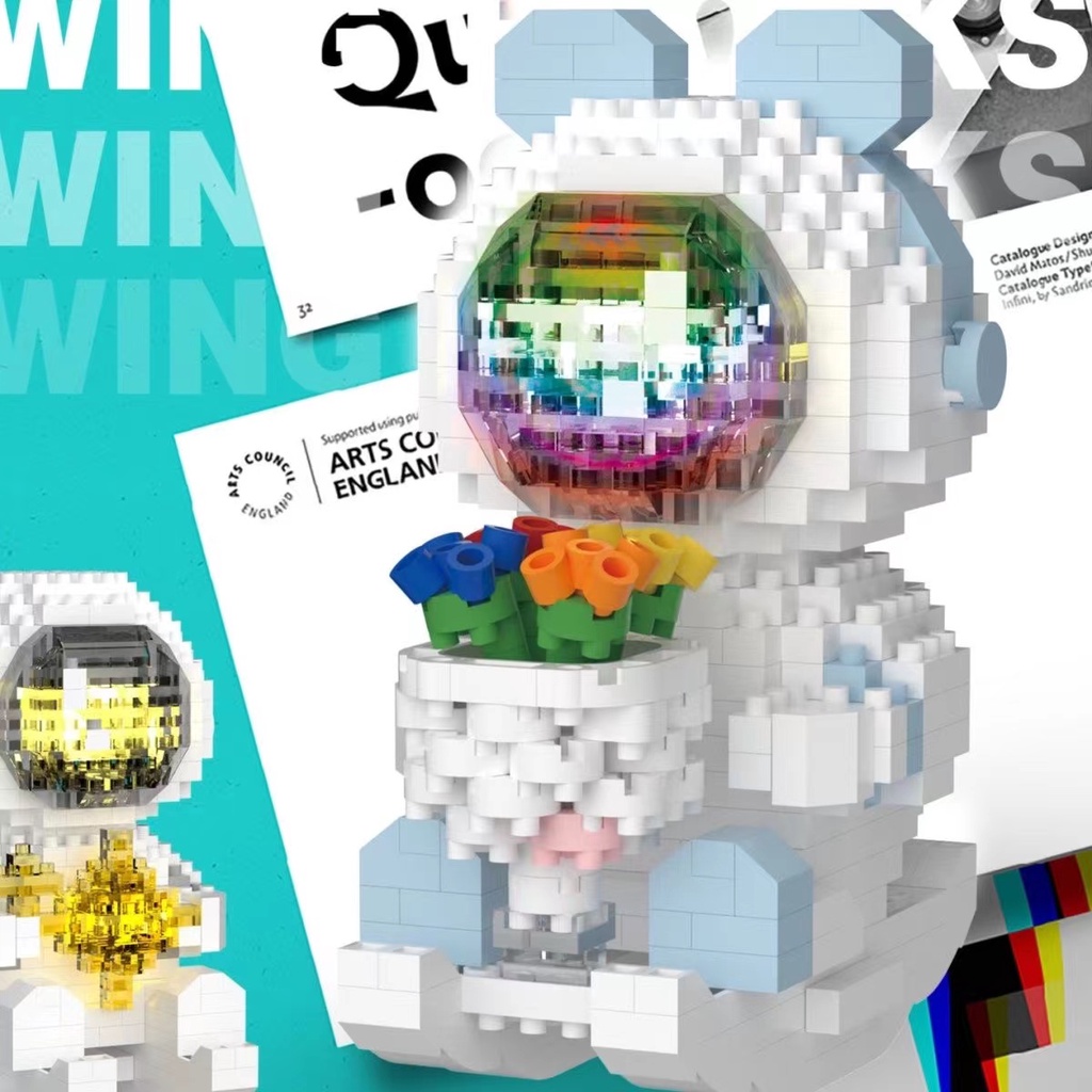 Đồ Chơi Lắp Ráp Phi Hành Gia Mini Cho Bé 3-6 Tuổi