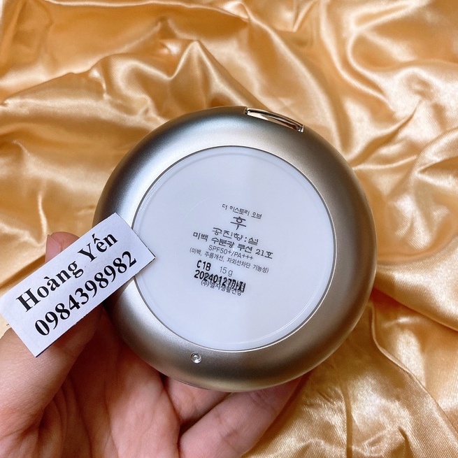 [HỘP CHÍNH-MẪU MỚI]  Phấn nước Whoo Trắng Radiant White Moisture Cushion Foundation 15g