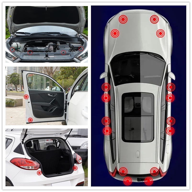 4 Miếng Đệm Cách Âm Chống Sốc Chống Va Đập Cho Cửa Xe Hơi