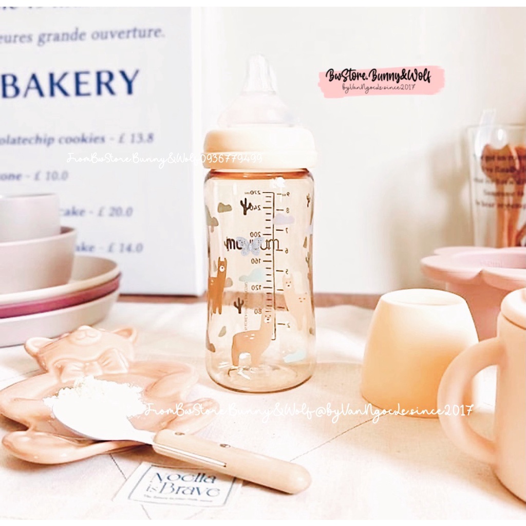 Bình Sữa Moyuum Llama Limited Hàn Quốc - phiên bản lạc đà giới hạn - size 170ml/270ml