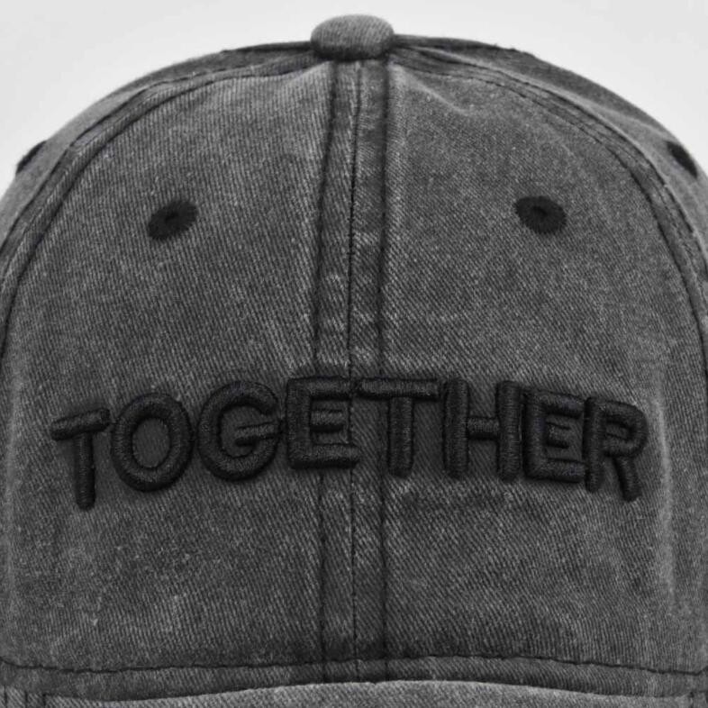 Mũ Lưỡi Trai Cotton Màu Trơn Thêu Chữ Together Thời Trang Cho Nam Nữ