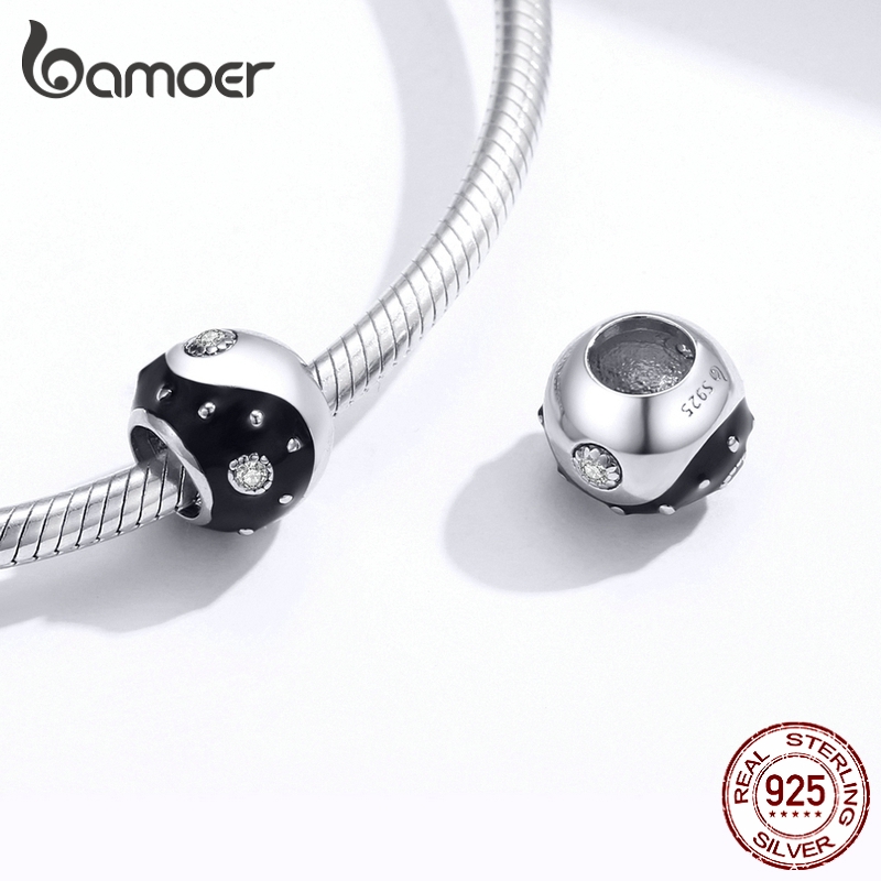 Hạt xỏ vòng tay Bamoer DIY bằng bạc thật dùng để vòng tay/dây chuyền