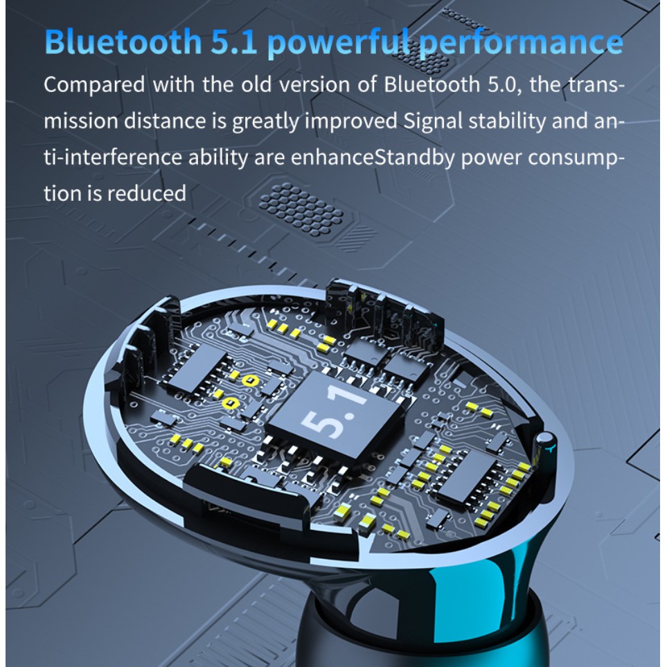 Tai Nghe Bluetooth M10 Tws5.0 Chống Nước Ipx7 Cho Vivo Huawei