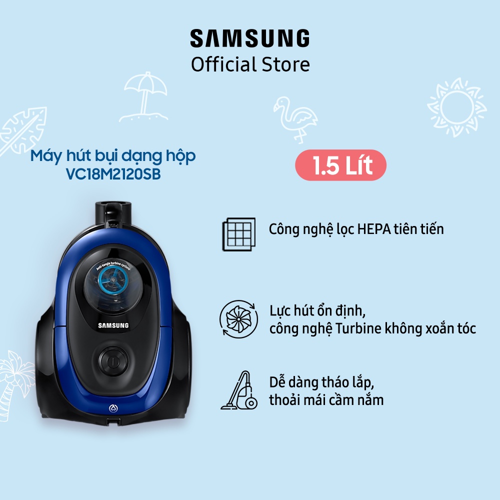 [Mã ELHA22 giảm 6% đơn 300K] Máy hút bụi Samsung VC18M2120SB/SV (Xanh)