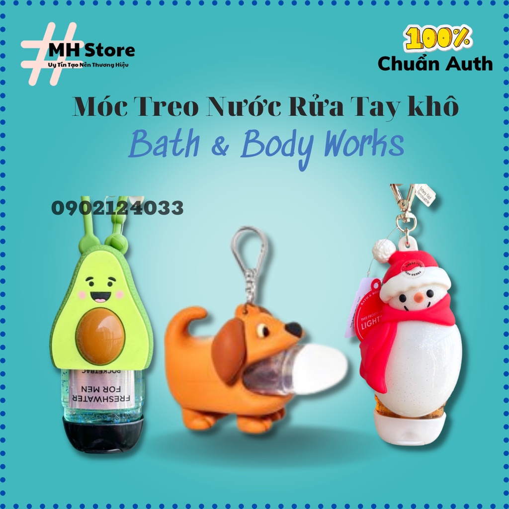 Móc treo gel rửa tay khô hình thú Bath and Body Works chính hãng nhập từ Mỹ