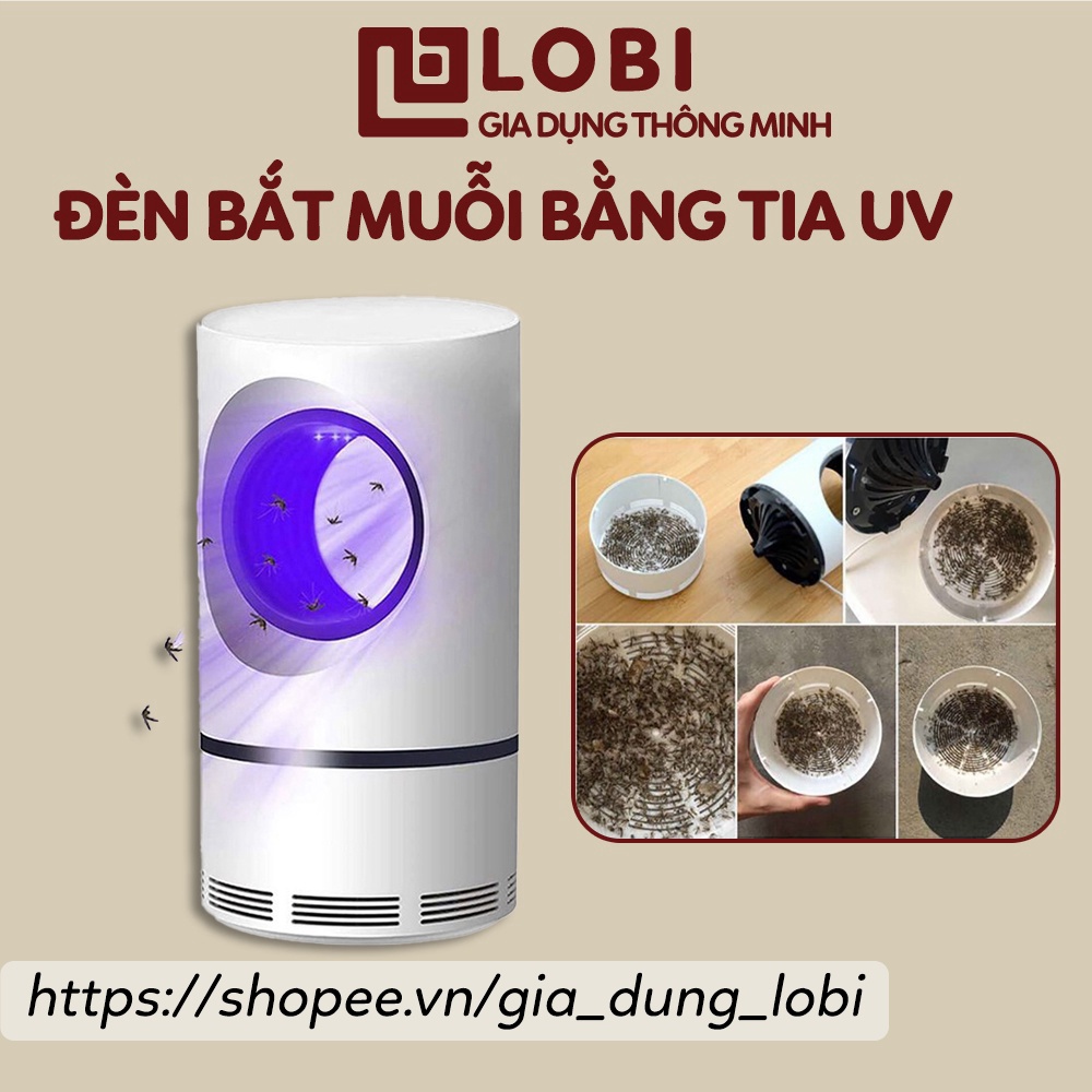 Đèn bắt muỗi thông minh thế hệ mới Máy bắt muỗi hình trụ hút bẫy bằng tia UV hiệu quả ngay sau 1 đêm sử dụng