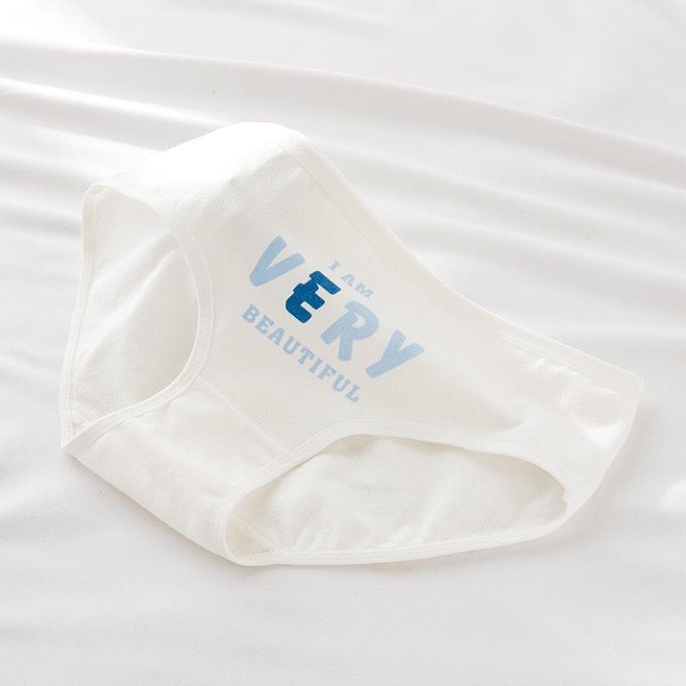 Quần lót nữ. Quần lót cotton kute hình gấu xanh dễ thương. Free size từ 45 tới 63kg.