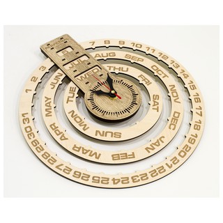 Đồng hồ gỗ lắp ráp - lịch vạn niên Jonnydecor D04