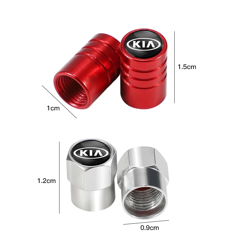 Bộ 4 Nắp Van Bánh Xe Hơi Bằng Nhôm Chống Bụi Cho Kia Spectra Mbang Sportage Picanto RIO