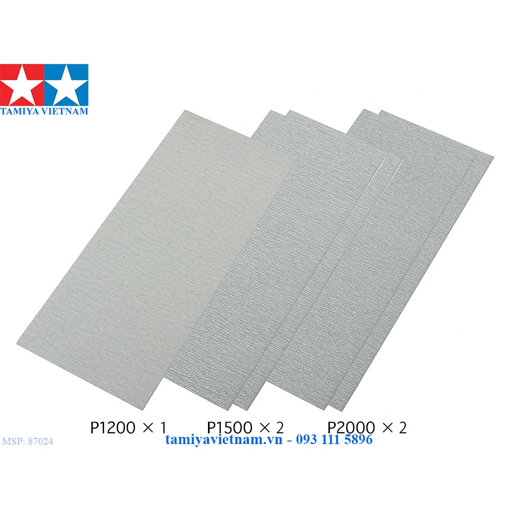 87024 Giấy nhám chất lượng cao dùng trong lắp ráp mô hình đồ chơi Tamiya Finishing abrasives (fine)