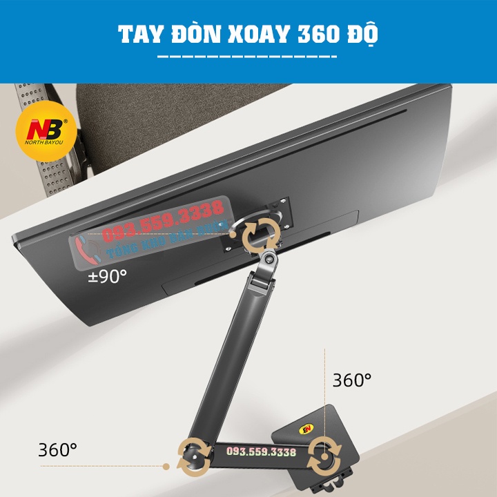 G40 [Màn Hình 22&quot; - 40&quot;] / Giá Treo Màn hình máy tính NB G40 / Giá Đỡ màn hình/ [Cao cấp hơn F80 F100A] NB North Bayou