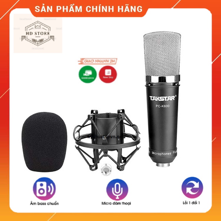 Mic Thu Âm Takstar PC K600, Mic Chuyên Hát Livestream, Độ Bắt Âm Tốt Thu Âm Chuyên Nghiệ, Dễ Hát. Bảo Hành 12 Tháng.