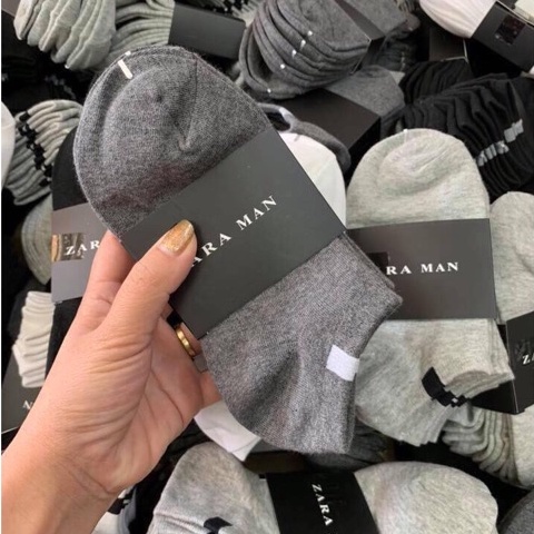 [10 Đôi]  Tất Nam Cổ Ngắn Zara Chất Cotton Co Giãn Tốt Thấm Hút Mồ Hôi Nam Nữ Đều Dùng Được Đi Nhẹ Tênh HDStore