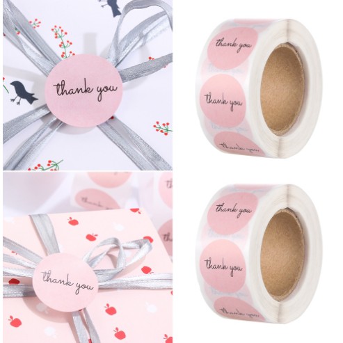 Cuộn Set 500 Sticker Nhãn Dán "Thank You" - Văn Phòng Phẩm Sáng Tạo