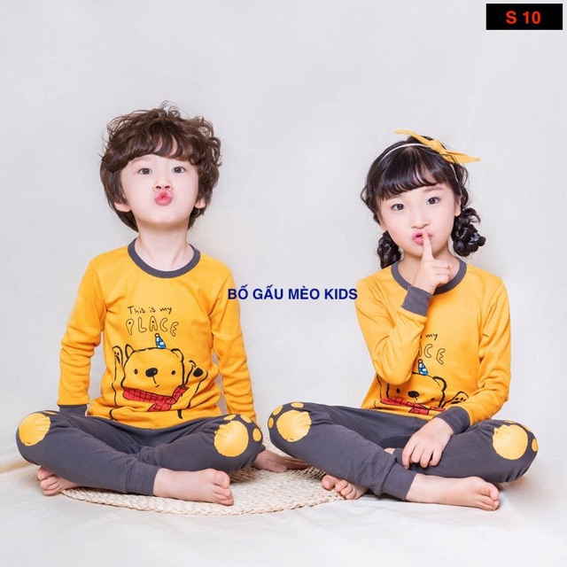 SALE !!! Hàng Xuất Hàn - [Mẫu mới 2019_Bé Gái] Bộ Đồ Cotton Thu Đông Xuất Hàn Cho Bé Gái