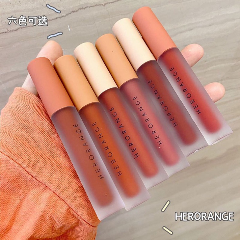 Son Lì Không Trôi Nội Địa Trung Herorange Lip Glaze Siêu Xinh Chất Mềm Và Mịn Môi HOSM1 | BigBuy360 - bigbuy360.vn