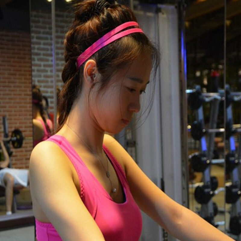Băng đô cao su co giãn màu sắc ngọt ngào phong cách thể thao chống trượt cho nam và nữ