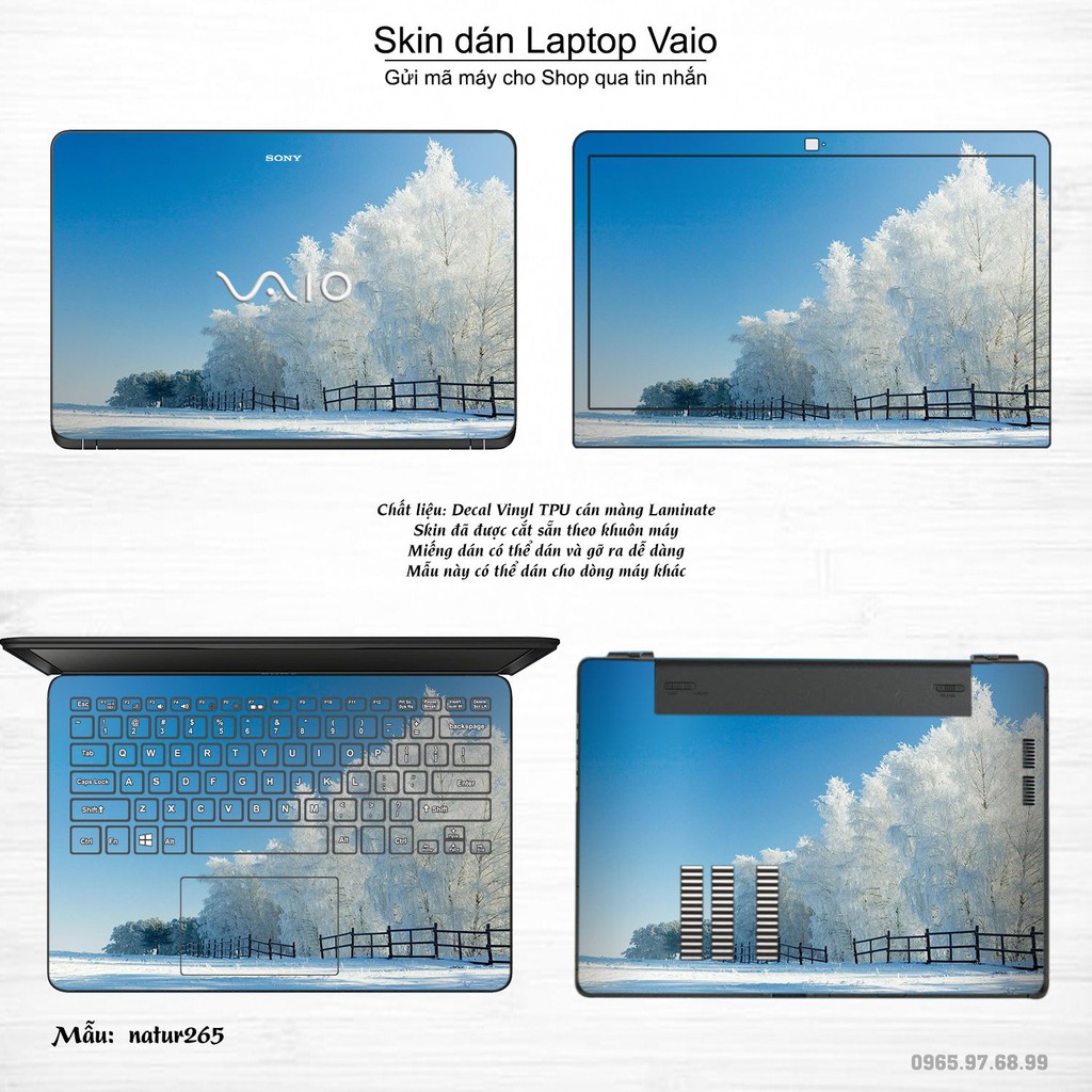 Skin dán Laptop Sony Vaio in hình thiên nhiên _nhiều mẫu 10 (inbox mã máy cho Shop)