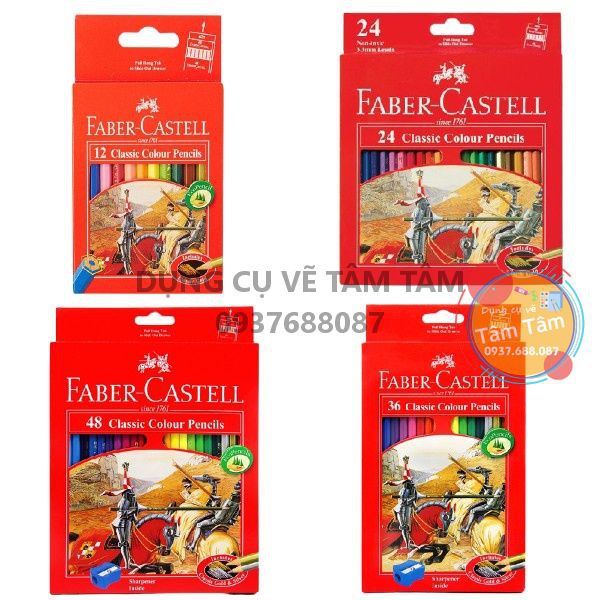 -Chì màu khô Faber Hộp giấy -