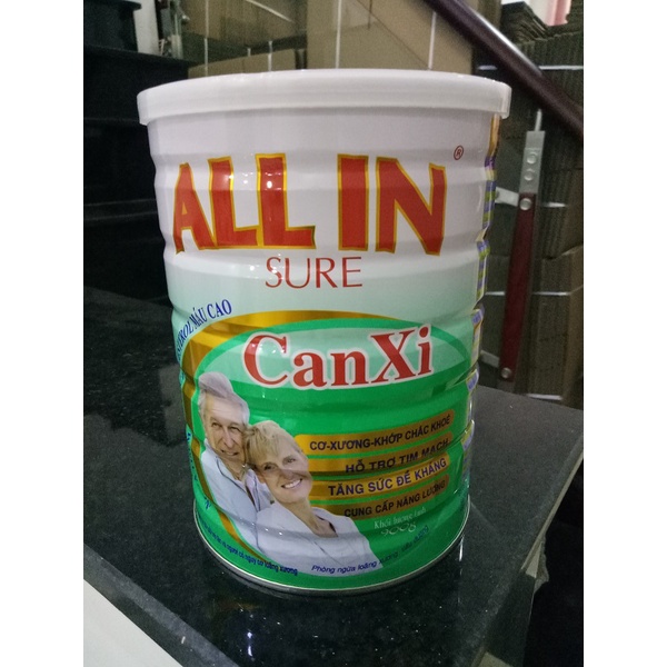 [Combo 2 lon] Sữa canxi 900g - Sữa canxi người già All In Sure Canxi lon 900g - Tốt cho tim mạch, ngừa loãng xương