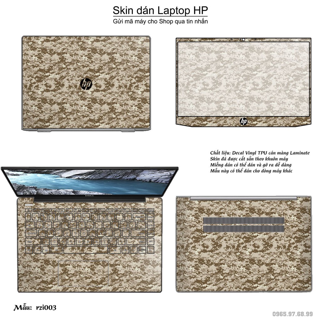 Skin dán Laptop HP in hình rằn ri _nhiều mẫu 2 (inbox mã máy cho Shop)