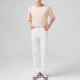 Quần jeans nam ssstutter form suông denim cropped denim pants