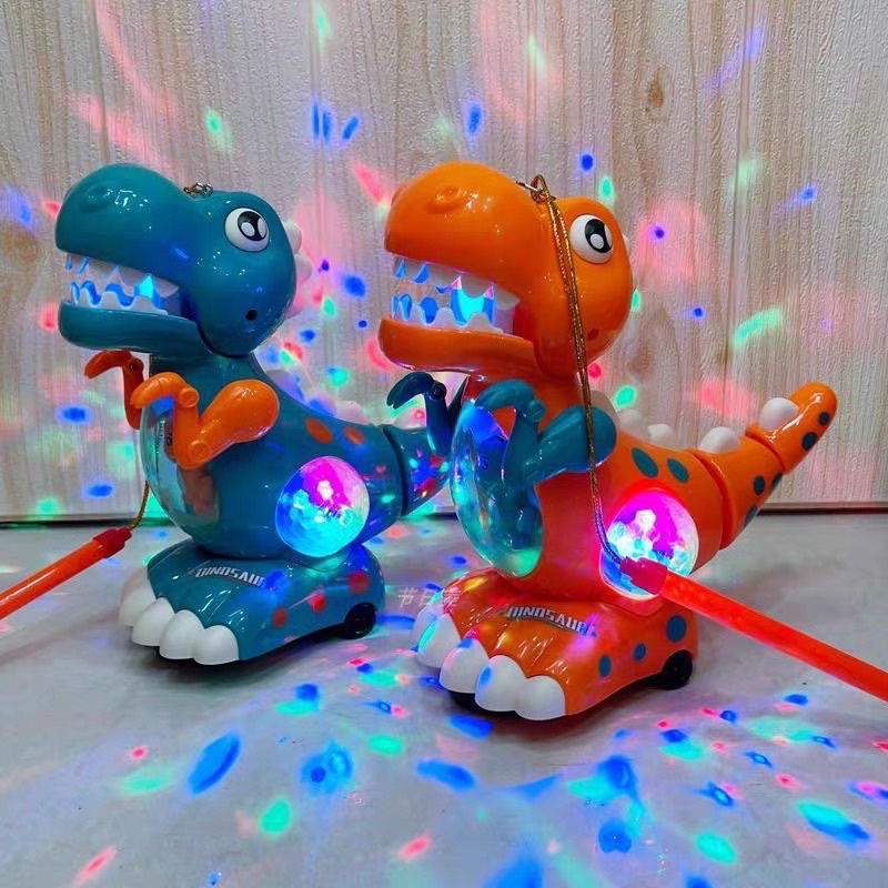 Đèn lồng Trung Thu khủng long chạy pin có nhạc có đèn phát sáng cho bé chơi Trung Thu - Tặng kèm Pin