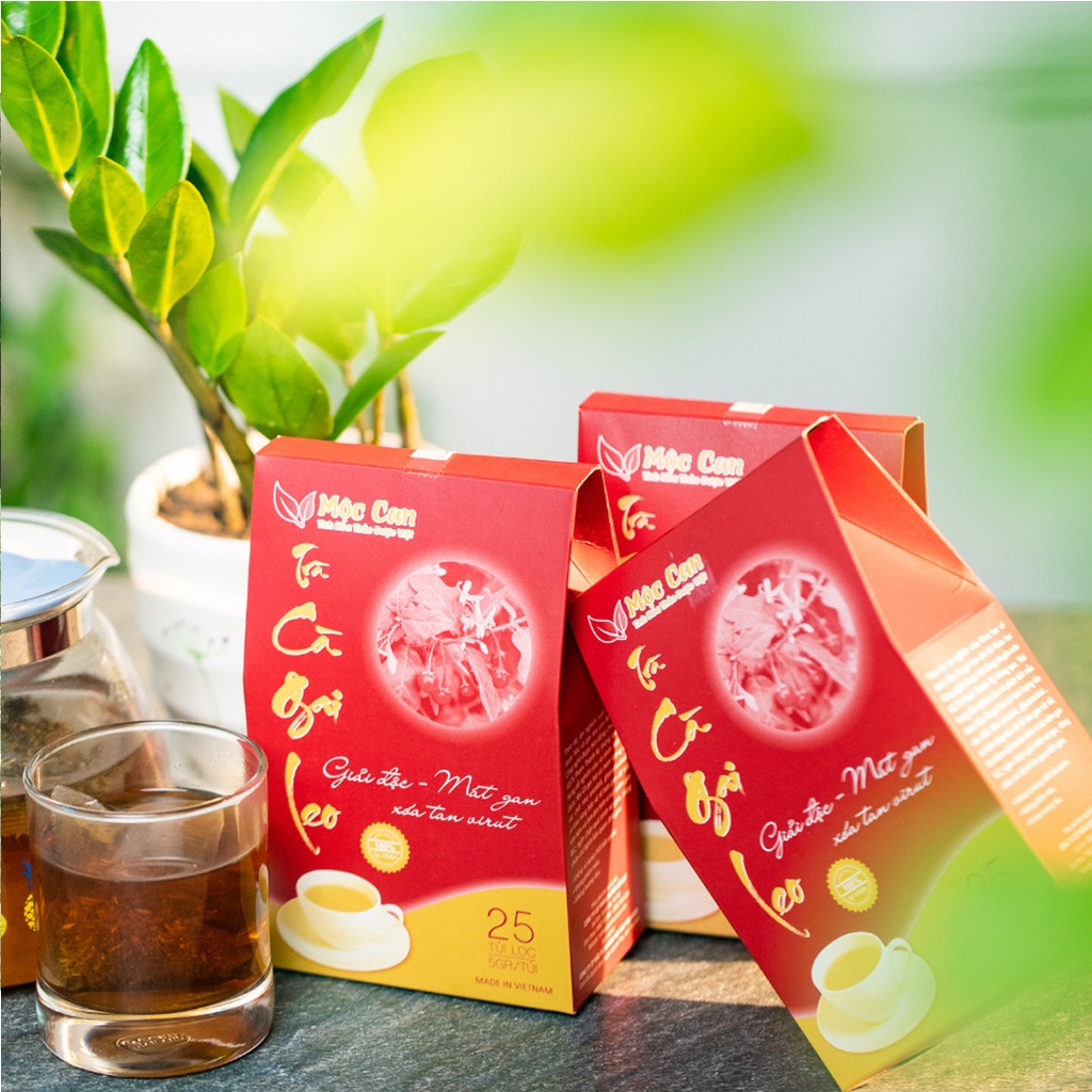 Trà giải độc gan Cà Gai Leo mát gan thanh nhiệt, thảo dược giảm mụn nhọt, nóng trong, giải rượu Mộc Can hộp 25 túi lọc
