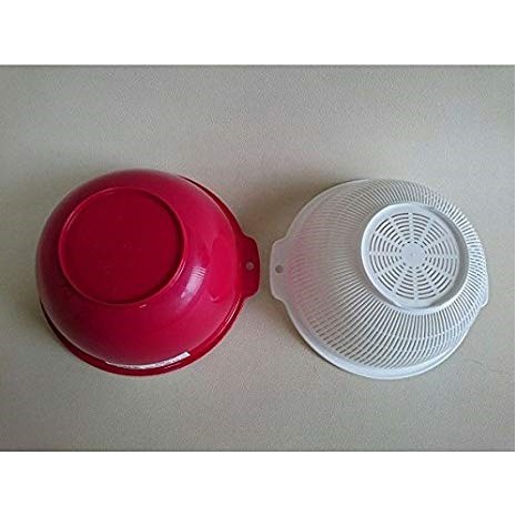 [Hỏa Tốc HN] Set chậu nhựa 1,5 L kèm đồ hứng dễ dàng rửa sạch mọi loại rau củ quả Nội địa Nhật Bản