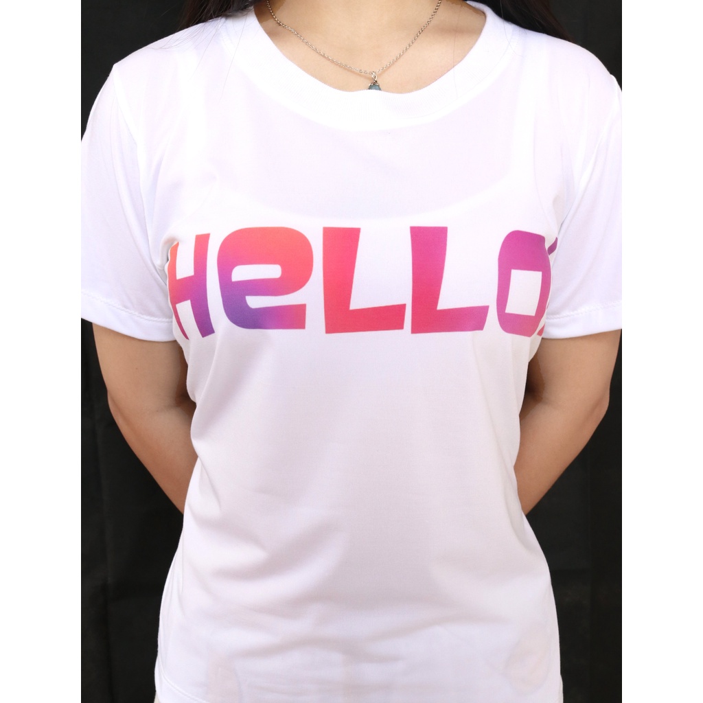 Áo thun Unisex form rộng kiểu chữ hello cá tính phong cách vải dày mịn