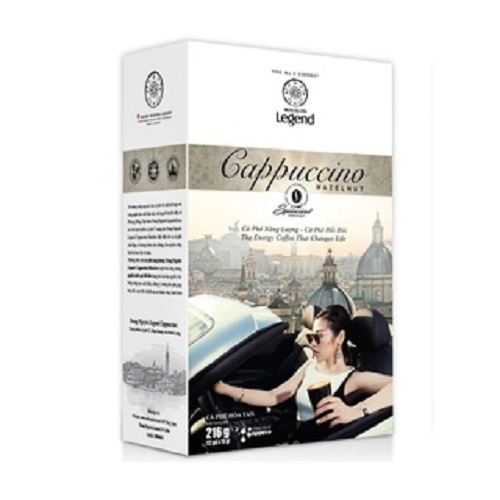 Combo 2 Hộp Cà Phê Cappuccino Hazelnut Trung Nguyên Legend - Hạt Phỉ (Hộp 12 gói x 18g - Ít ngọt, thơm, béo)