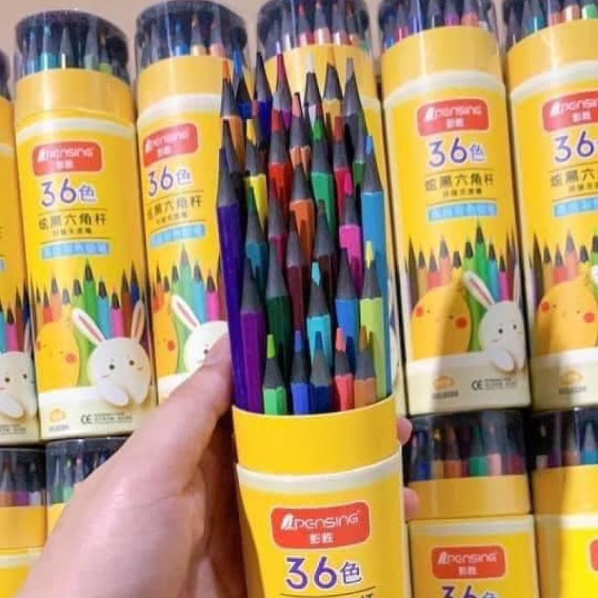 Hộp 36 Bút chì mầu PENSING - Giúp bé thỏa sức sáng tạo tô vẽ với 36 mầu - NPP HS Shop