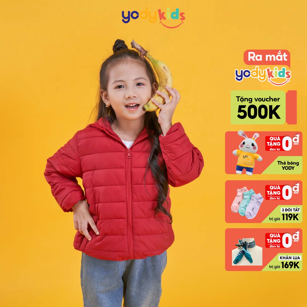 Áo phao YODY cho bé, áo khoác trẻ em siêu nhẹ ấm áp nhiều màu dễ thương PHK4002