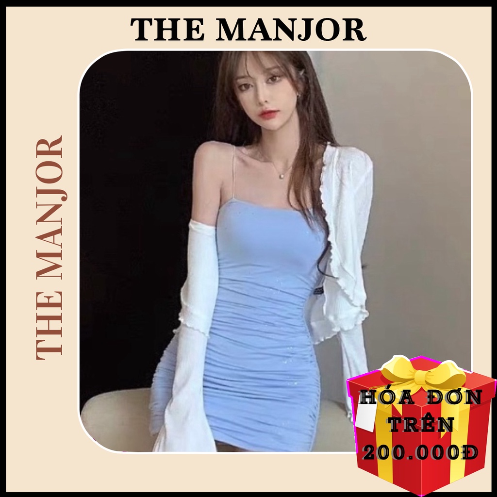 Sét váy nữ 2 dây dáng ôm body sang chảnh kèm áo khoác ngoài from ngắn siêu xinh thời trang nữ cho nàng dự tiệc, dạo phố | BigBuy360 - bigbuy360.vn