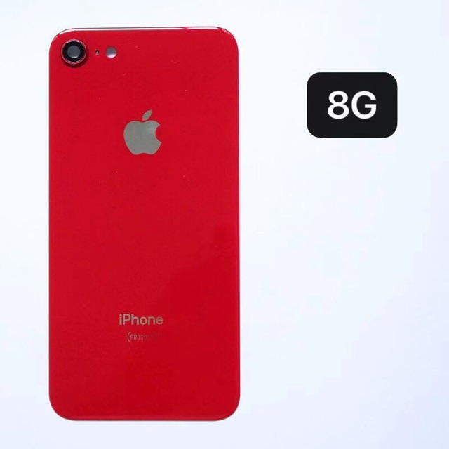 Kính Lưng Zin iPhone 8 đỏ, đen, trắng, vàng hồng sẵn kính camera