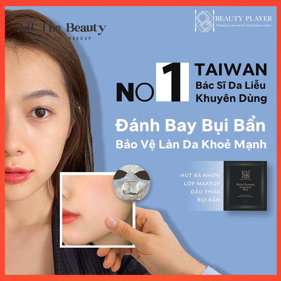 [HOT] Mặt nạ làm sạch sâu Beauty Player (Đen) | Thế Giới Skin Care