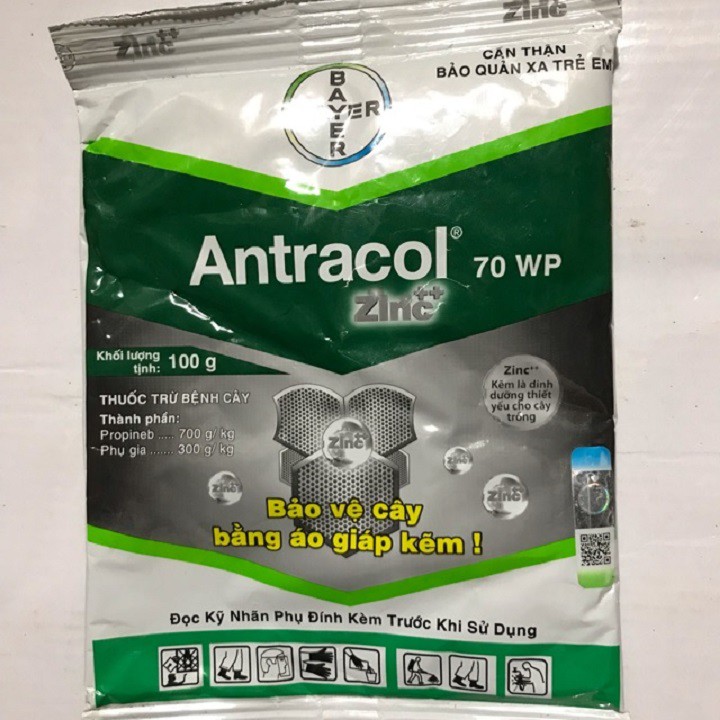 Sản Phẩm trừ nấm bệnh Antracol 70wp gói 100g