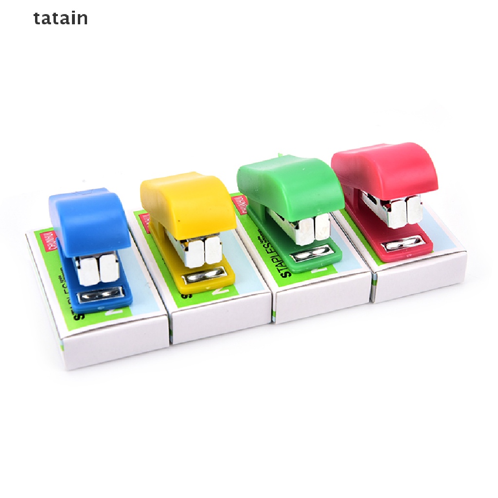 [TAT] Office Student School Home Mini Cartoon Paper Document Stapler With Staples Set CVX