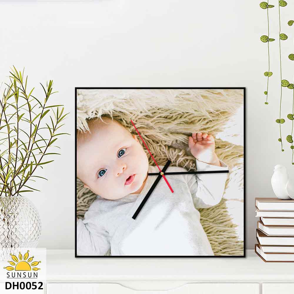 Tranh đồng hồ treo tường vuông | MS DH0052