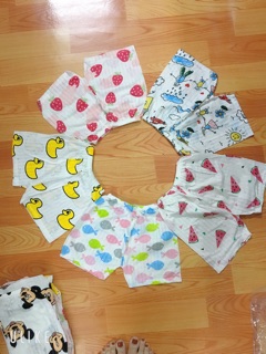 Set 10 Quần đùi cotton giấy cho bé
