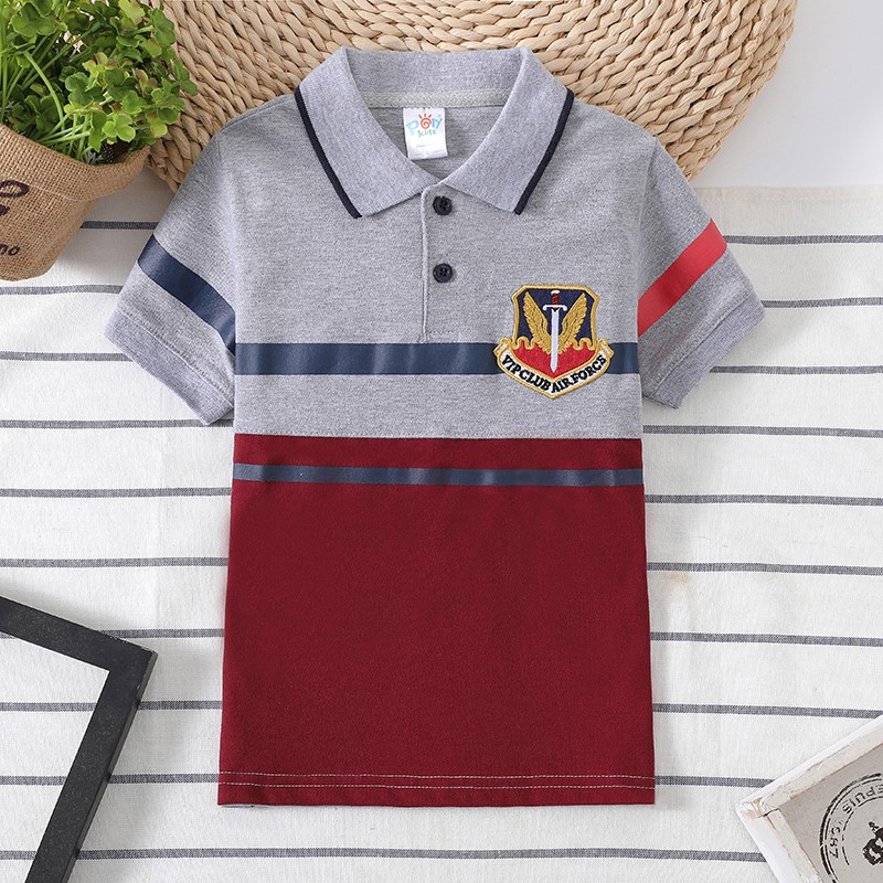 Kids Clothing Boy T Shirt Lapel Short Sleeve Cotton Boys Polo Shirt New Fashion Children Wear Summer