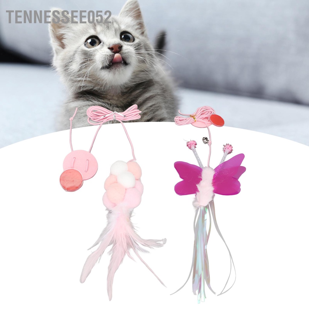 Tennessee052 Đồ chơi tương tác cho mèo Có thể thu vào dây co giãn có điều chỉnh Treo đồ dành vật nuôi Mèo