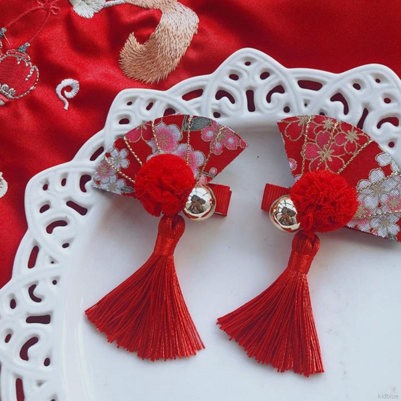 Kẹp Tóc Tua Rua Phong Cách Trung Hoa Cho Bé Gái