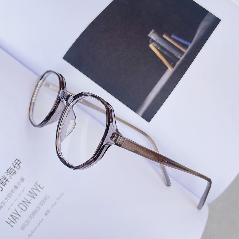 Mắt Kính Hình Oval TR90 Lõi Đa Giác Chống Ánh Sáng Xanh Thời Trang Hàn Quốc