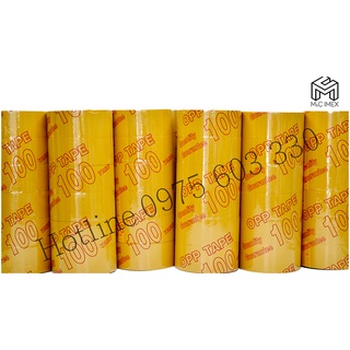 Băng keo - băng dính đục 100 yard, nặng 1kg, gồm 6 cuộn-dán thùng-dán hàng