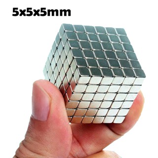 Nam châm đất hiếm viên trắng kích thước 5x5x5mm